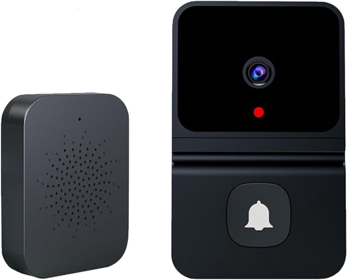 Videodeurbel - Slimme Camera - Huisbeveiliging - Tweerichtingsaudio - 10x10x10mm - Zwart