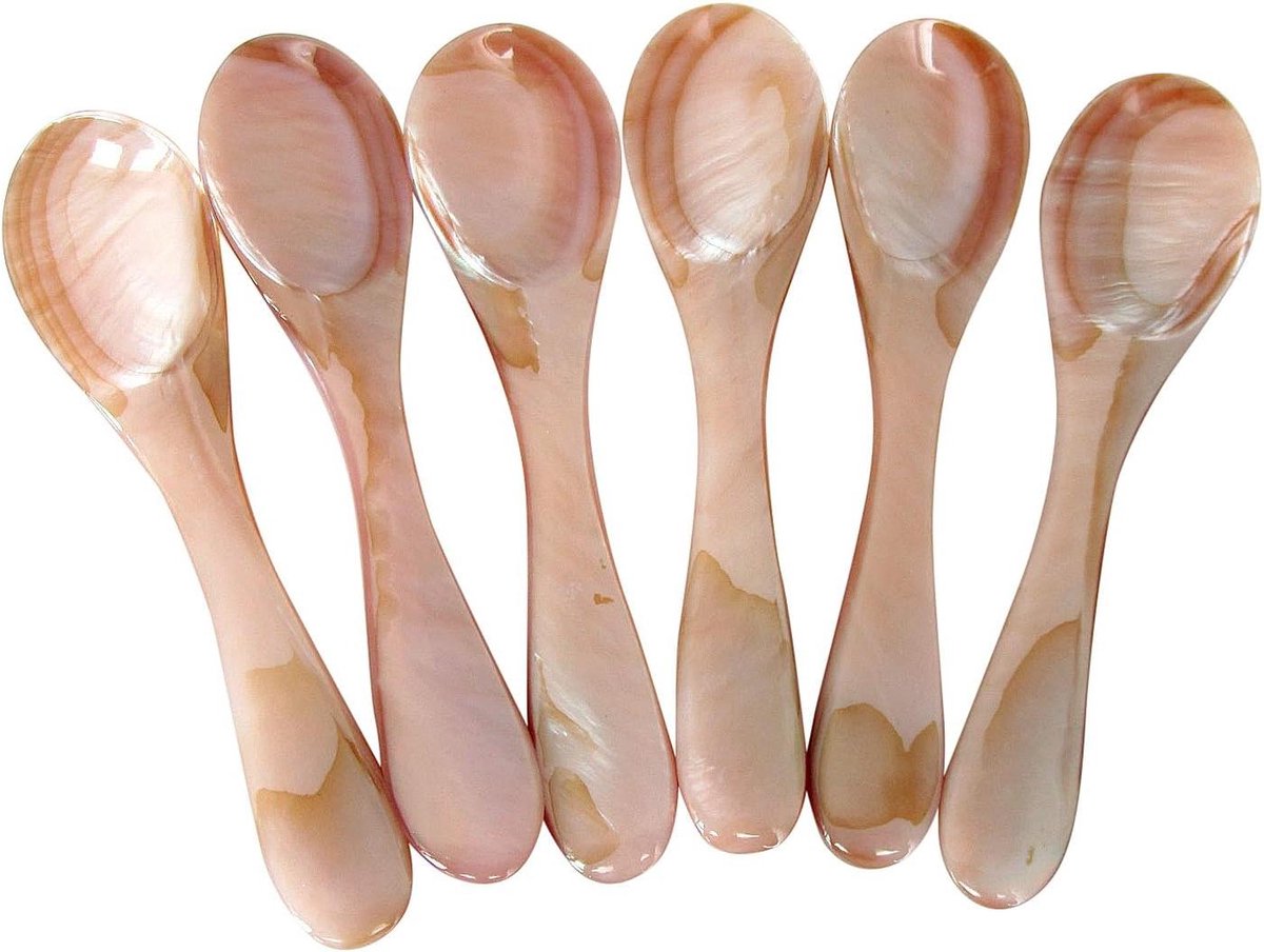 Kaviaar Lepels - Parelmoer Lepeltjes - Kaviaar Serveren - 100% Handgemaakt - 95 cm - Roze