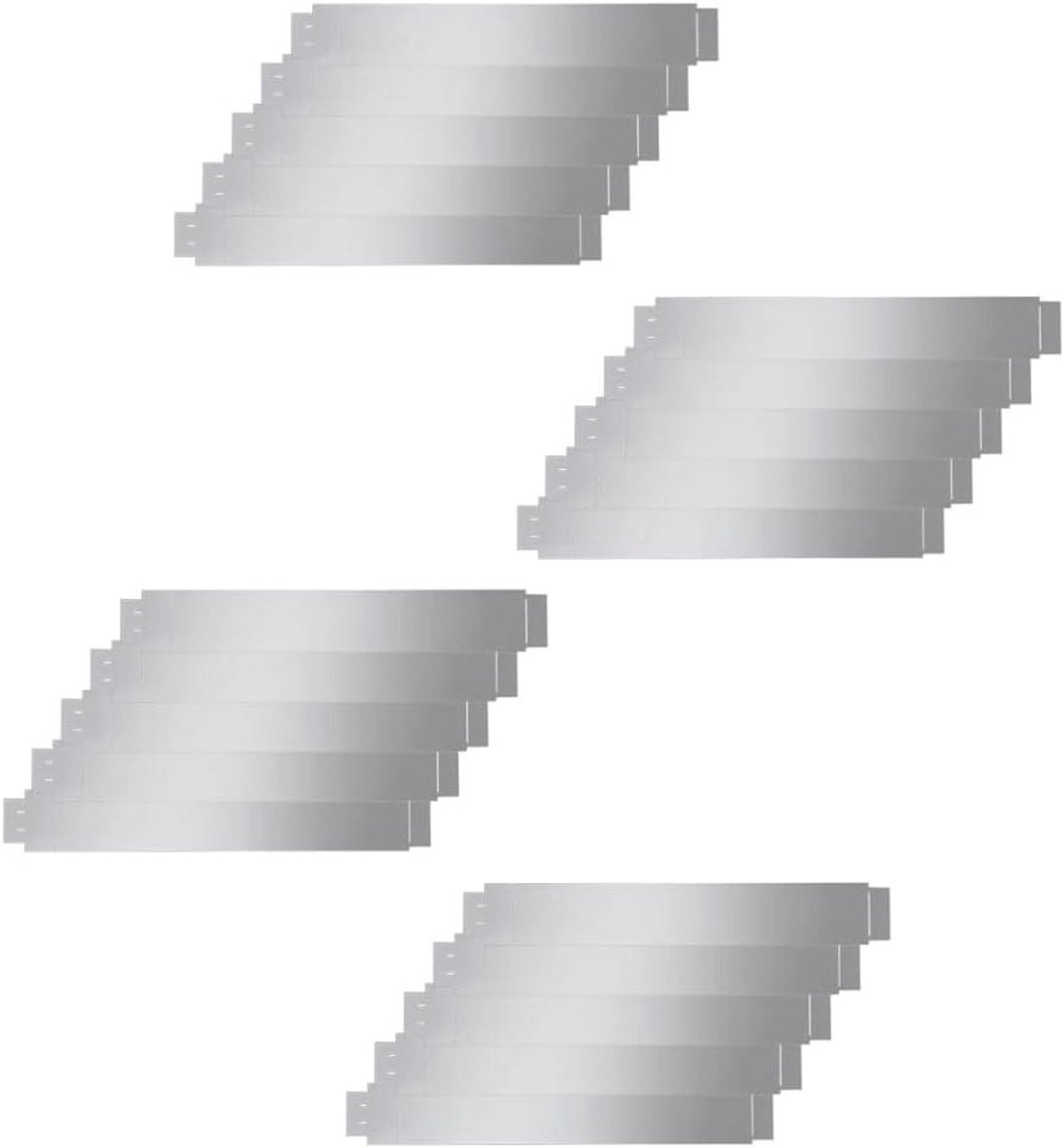 Grasranden Set - Tuinranden Flexibel - Tuin Vormgeven - Buigzaam Staal - 20 stuks - Zilver