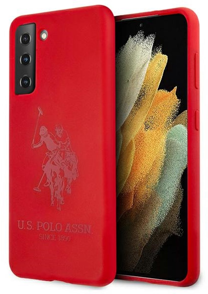 Amerikaanse - zaak - Polo Assn. Siliconen On Tone op Samsung Galaxy S21 - rood
