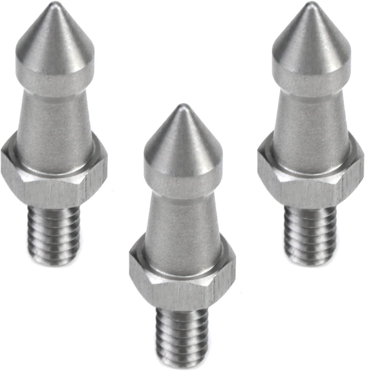 Statief Voet Spikes - Stabiliteit Spikes - Zachte Grond - Roestvrij Staal - 3 Stuks - Zilver