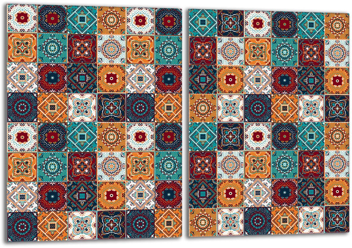 TMK ArtDeko Serie - Glas Beschermplaat - 40x52 cm - Mozaïek - Hittebestendig