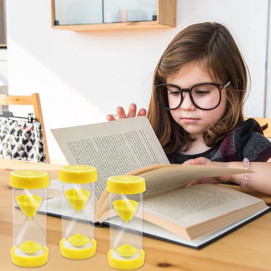 Allecto - Fruit Hourglass - Kleurige zandtimer - Voor thuis en koken - Citroen kleur - Tijdmetingen - Perfect voor focus en concentratie — afbeelding 5