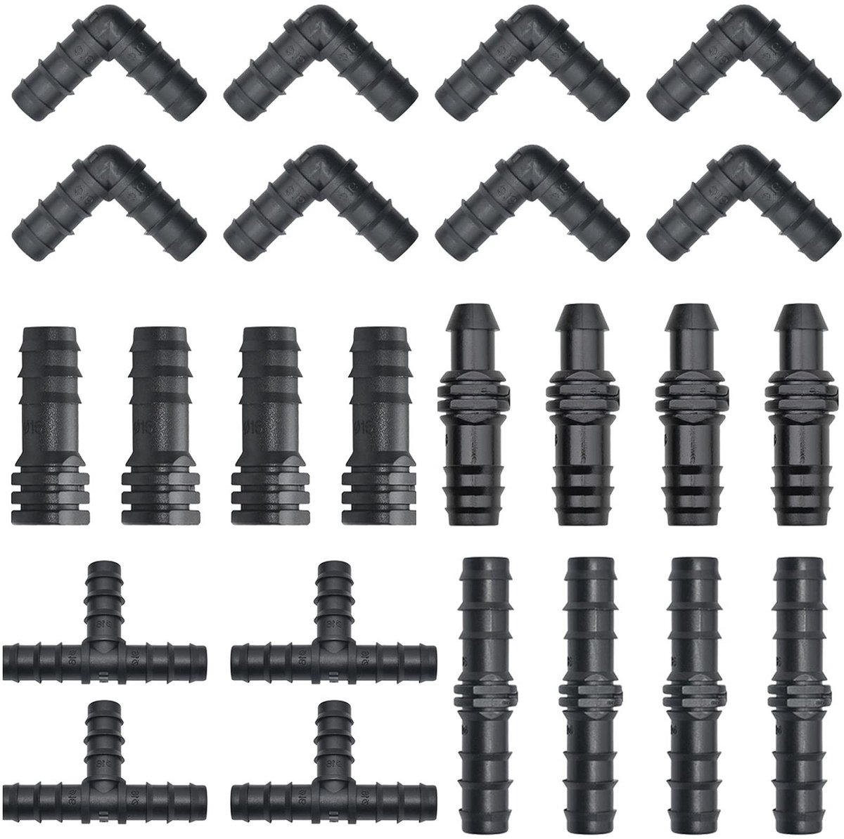 Allecto - Druppelbevloeiingsfittingen Set - 100-delige Irrigatie Kit - Gemakkelijk te Installeren - Tuinaccessoires - Geschikt voor Gazon en Groent..