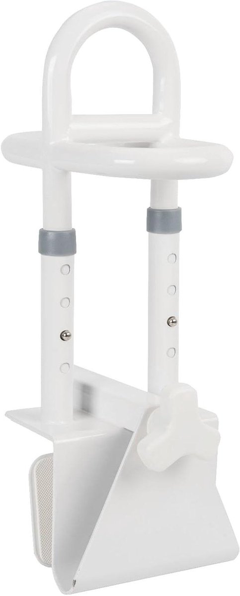 Badbeugel - Douchegreep Badgreep - Veilig Douchen - Boormontage Vrij - 4-14 cm Verstelbaar - Wit