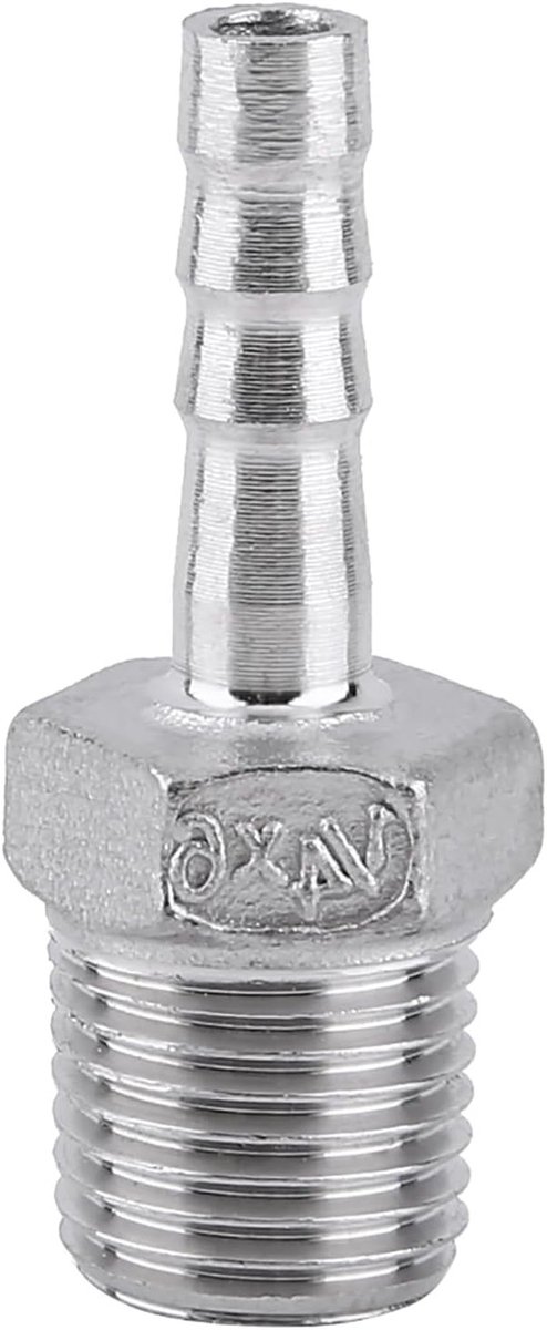 Hoge kwaliteit RVS slangconnector voor tuinslangen, waterleidingen en pijpverbindingen BSP 1/8"~3/4"(1/4*6mm)