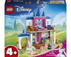 LEGO® ǀ Disney Princess Le château de Cendrillon et ses amis animaux - Jouet de construction pour enfants avec Cendrillon et 4 animaux - 43283
