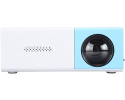 Allecto - Miniprojector - Draagbare HD-projector - Thuisbioscoop - Blauw en Wit - Buitenfilmprojector - Geschikt voor Telefoon en PC