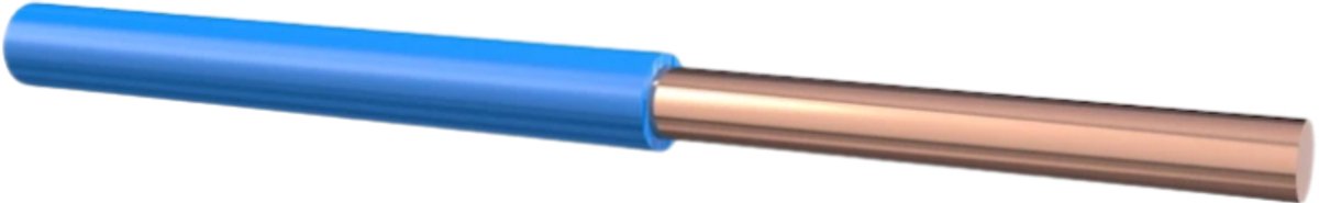 Dynamic montagedraad H07V-U 4mm2 blauw per rol 100 meter (H7VUE011412)