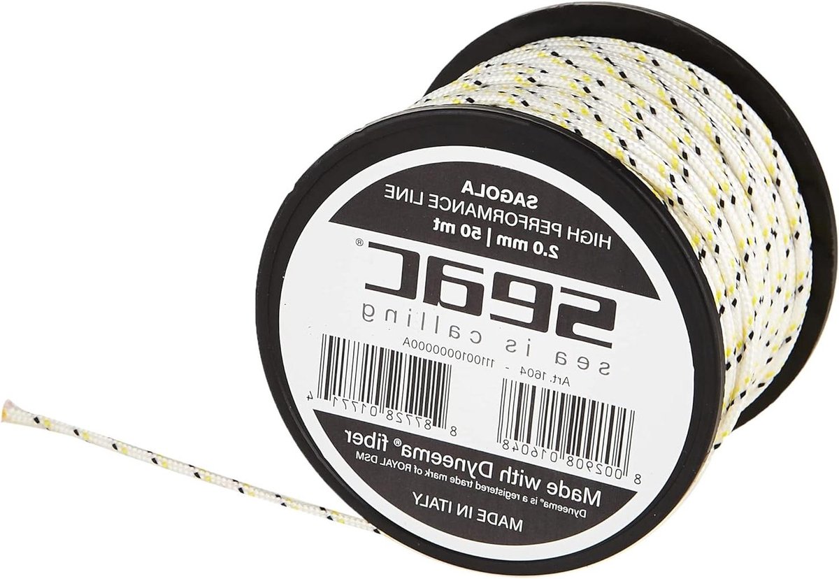 Speervissenlijn - Vislijn Dyneema - Speervissen - Slijtvaste Vezel - 50 meter - Wit Zwart
