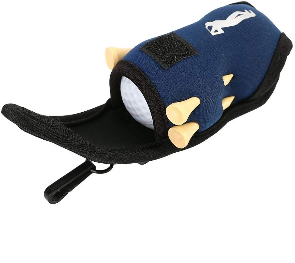 Allecto - Golfbalhouder - Golfaccessoireset - Multi-functioneel - Compact - Golfbal en tee - Ideaal voor golfliefhebbers - Inclusief 2 golfballen e...