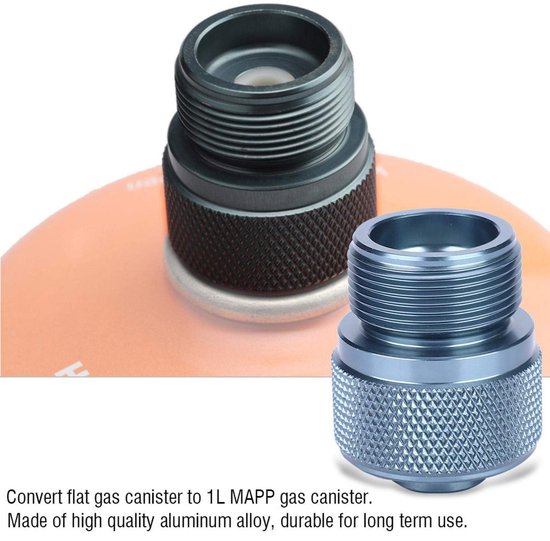 SPHProducts - Picknick Gas Convertor Valve - Aluminium - Duurzaam - Compact formaat - Butaan - Geschikt voor camping en outdoor - 1L gas tank van Sphproducts — afbeelding 4
