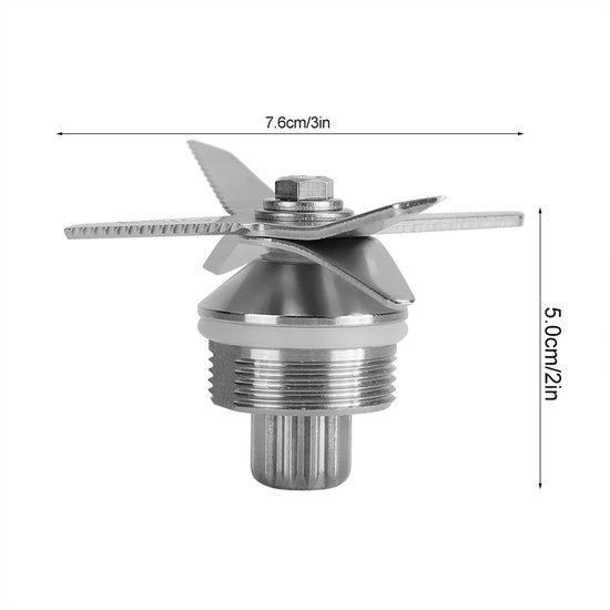 Allecto - Blender Mes - Vervangingsonderdeel - RVS - Geschikt voor 5200 Series - 32oz 48oz 64oz - Hoogwaardige kwaliteit - Duurzaam van Allecto — afbeelding 2