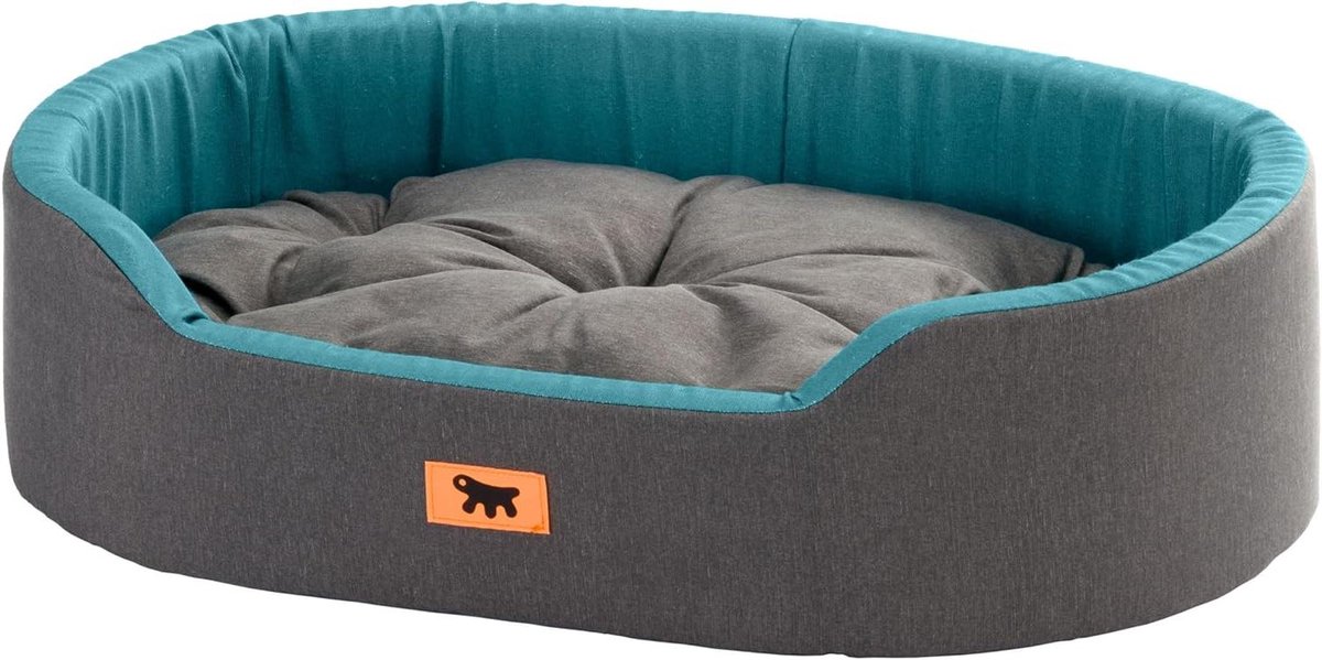 Hondenhok - Kattenmand Hondenmand - Comfortabel Rusten - Afneembaar Wasbaar Kussen - 45 x 35 x 13 cm - Blauwgroen