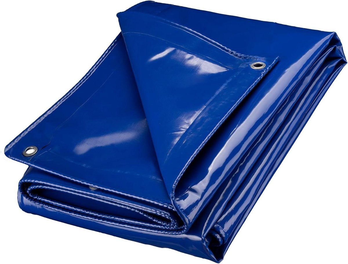 Afdekzeil - Dekzeil Beschermzeil - Buiten Spullen Beschermen - Waterdicht en UV-bestendig - 4 x 8 m - Blauw