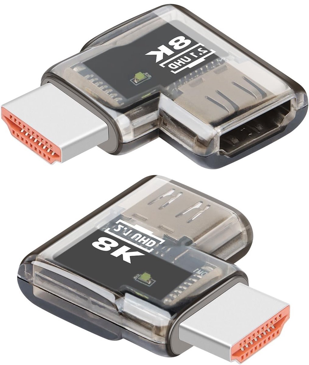 8K UHD 2.1 HDTV Adapter (Female Plug) - 2 Pack voor Hoge Resolutie Beeldkwaliteit en Betrouwbare Verbinding