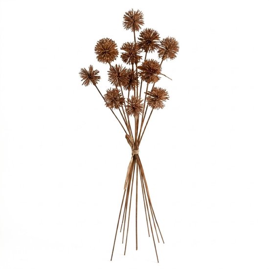Taupe bruin droogboeket kunstbloemen woonkamer decoratie handgemaakte dornenbol boeket nepplanten 12 stuks realistische decoratieve takken