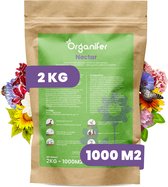 Vlinderbloemen en Bijenmengsel - 40 soorten - 2 kg - 1000 m2 - Veldbloemen - Bloemenzaad Vlinders - Bloemen - Bloemzaden - Bloemenzaad Voor Bijen - Veldbloemen Zaad - Vlinderbloemen - Nectar - Organifer