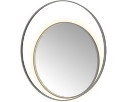 Hotbath &More Mirrors Round2 LED Badkamerspiegel - Rond - 120 cm - Geborsteld Gunmetal