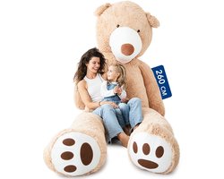 XL Pluche Teddybeer 260cm - Grote Knuffelbeer - Zacht Knuffeldier - Speelgoed voor Kinderen en Baby - Hoge Kwaliteit Beer Knuffel
