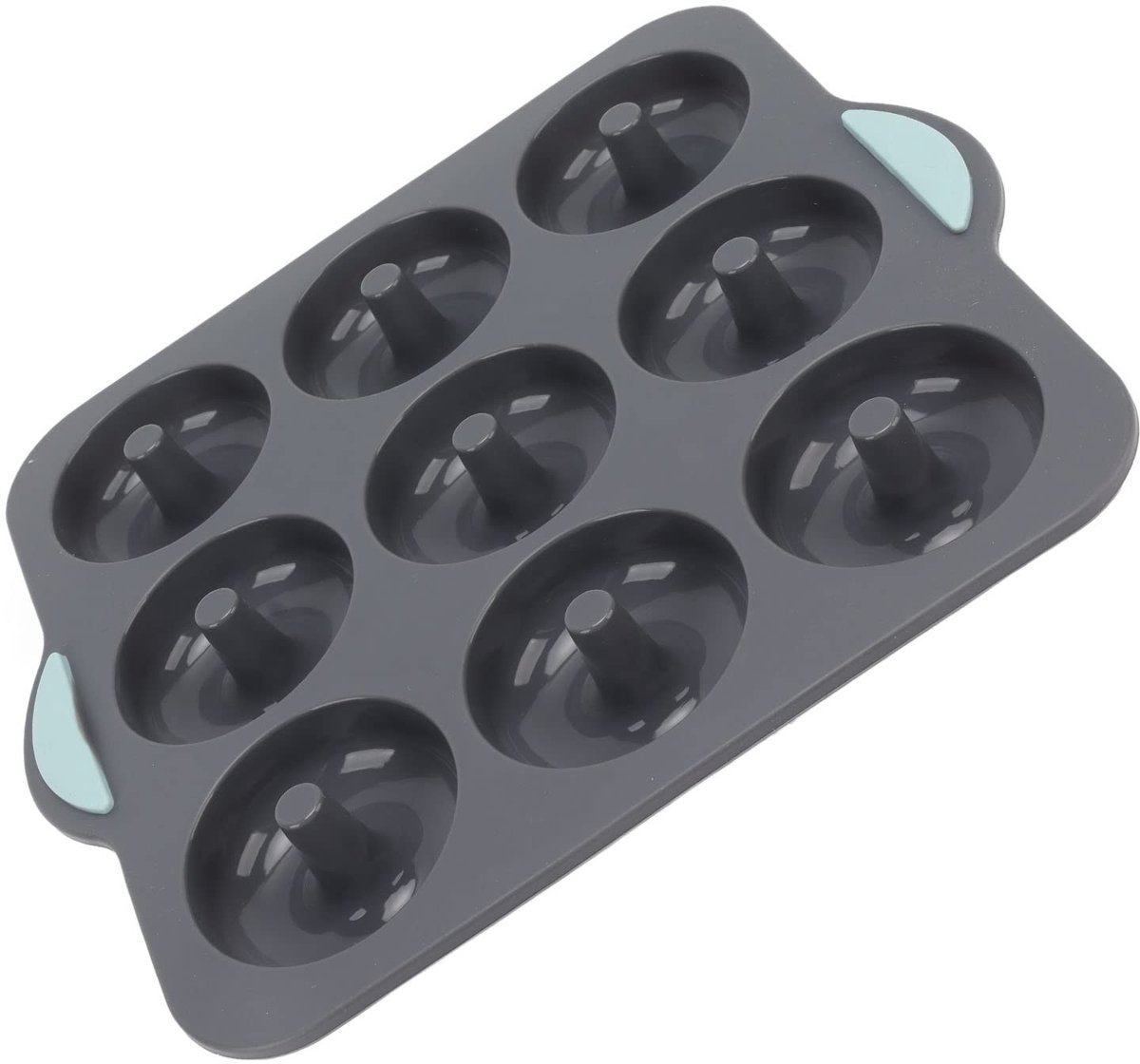 Dailygoody - Siliconen Donut Pan - Donutvorm - Hittebestendig - Donkergrijs - Vaatwasserbestendig - Perfect voor cake en muffins
