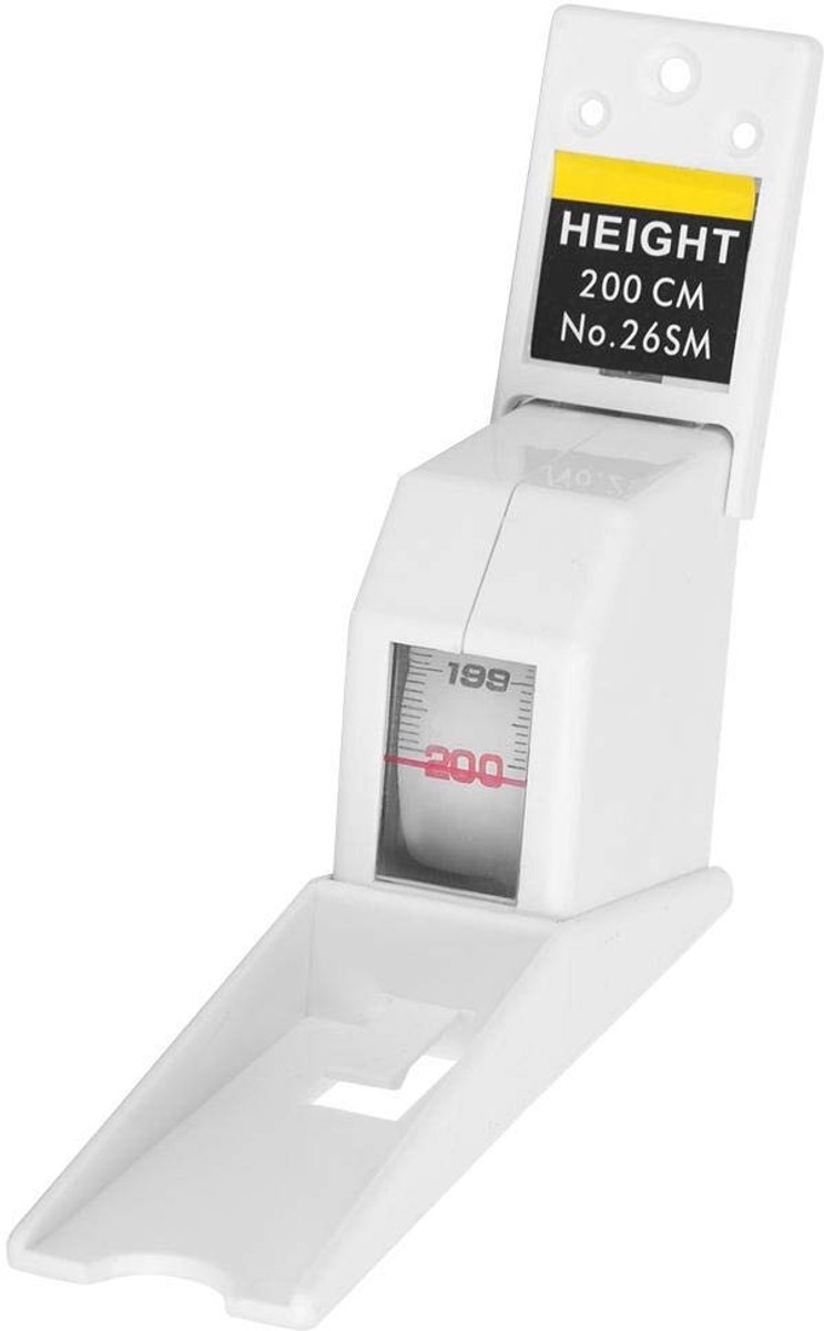 Dailygoody - Hoogtemeter - Wandmontage - Compact en veelzijdig - Wit - Meetmeter voor kinderen en volwassenen - Ideaal voor thuisgebruik en school