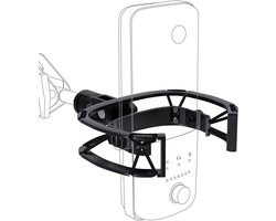 Professionele Anti-Vibratie Shock Mount voor Microfoons met 3/8″ en 1/4″ Schroefadapter, Geschikt voor Elgato Wave:3/1 Microfoon, Ideaal voor Opnames en Streaming