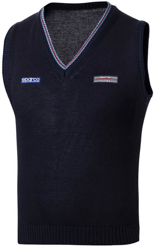 Sparco Martini Racing Vest Katoen Bodywarmer - Zwart - Marineblauw - S van Sparco — afbeelding 2