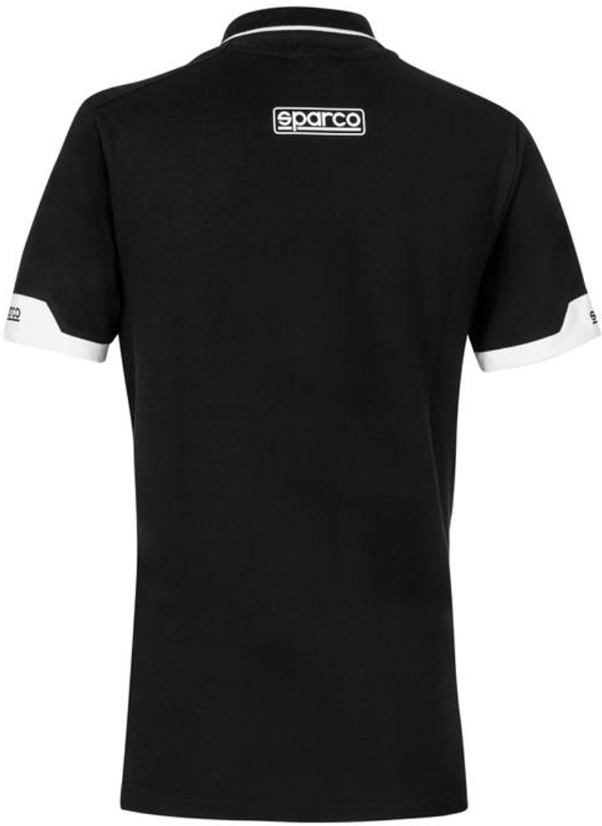 Sparco Zip Dames MY2024 Poloshirt - Wit/Marineblauw/Zwart