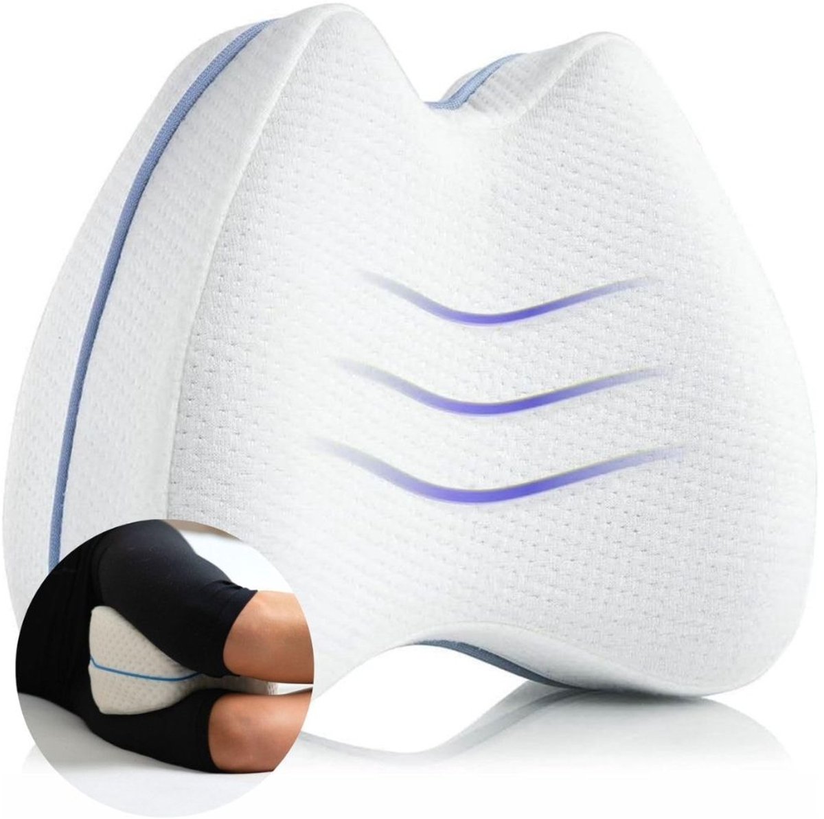 MRKK® Kniekussen voor in Bed - Beenkussen Zijslaper - Verhoging Rugslaper - Orthopedisch