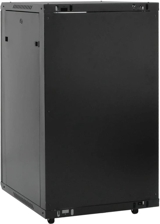 vidaXL - Netwerkkast - 18U - 19" - IP20 - 60x60x100 - cm - zwart van Merkloos — afbeelding 2