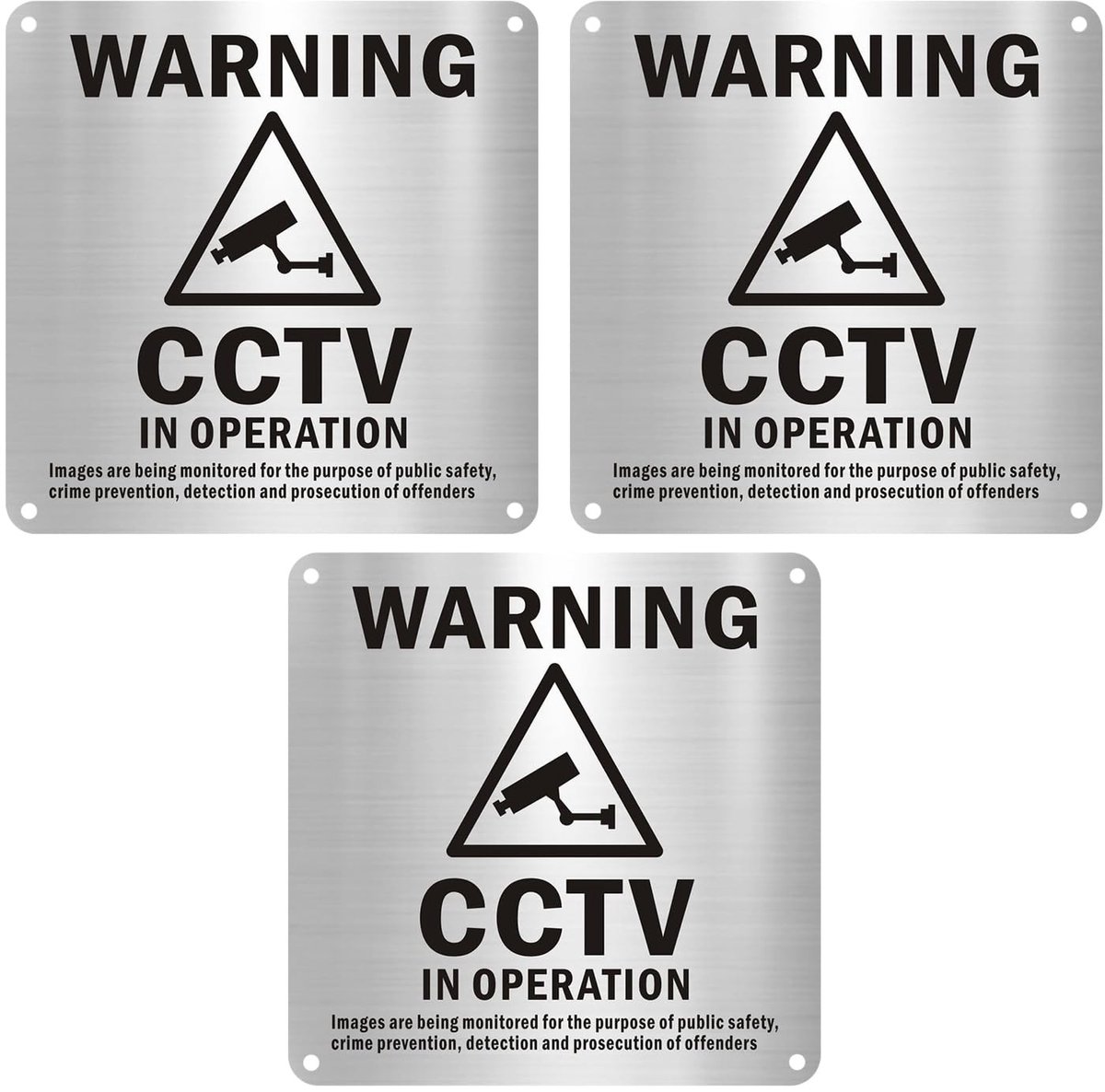 Dailygoody - CCTV-waarschuwingsborden - Camera-borden - Duurzame aluminium borden - Buitenborden - Waarschuwingsborden - Geschikt voor beveiliging - A...