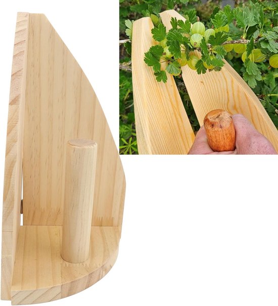 Cosensi- Oogstlepel massief hout - Bessenplukker - Duurzaam hulpmiddel - Efficiënte oogst - Grote opening - Voor bessen tot 12 mm van Cosensi — afbeelding 2