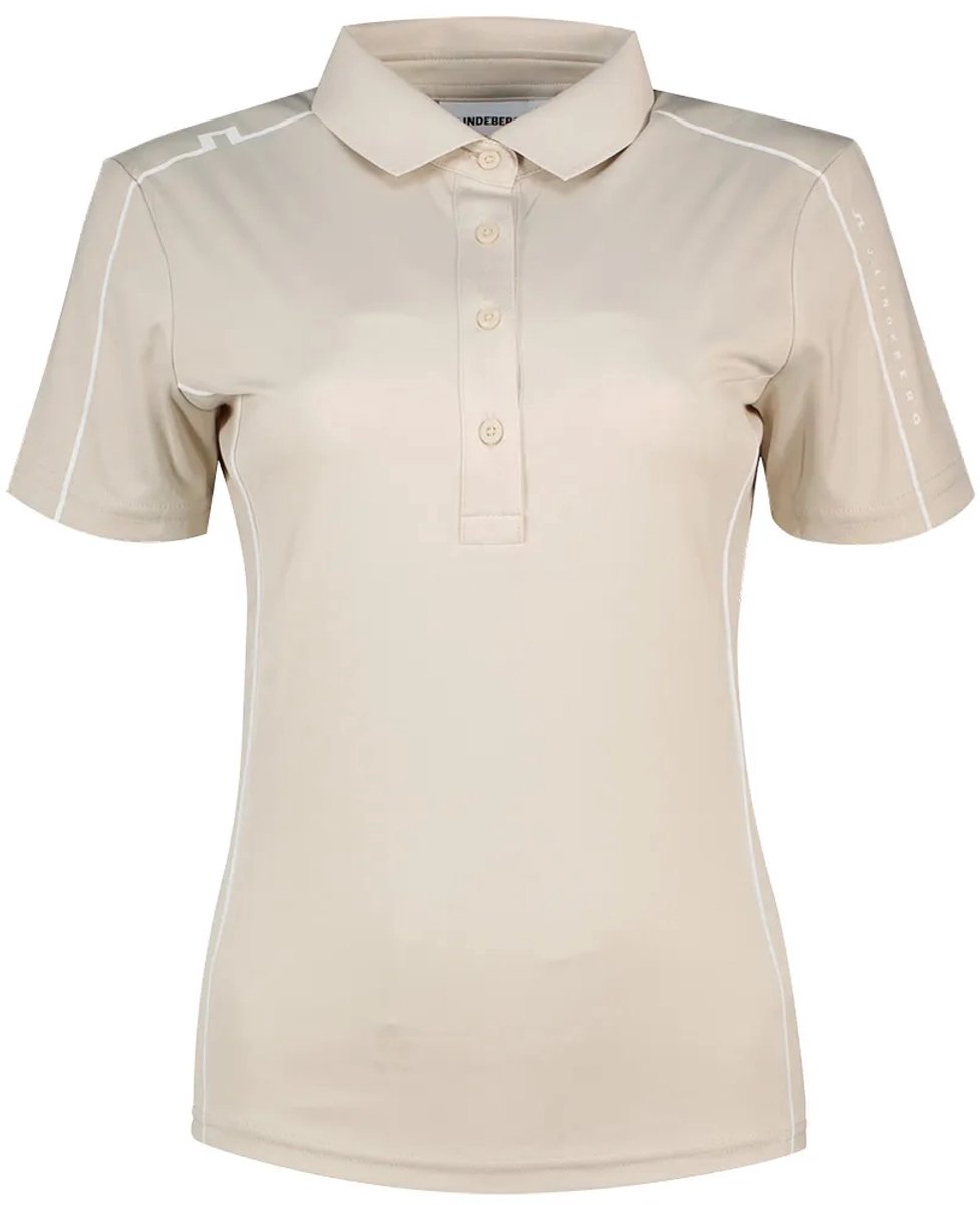 J.lindeberg Leyla Korte Mouw Poloshirt Voor Dames Beige M Vrouw