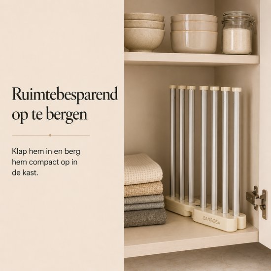 Bangosa Flessen Droogrek Inklapbaar - Verstelbaar Droogrek voor Flessen, Bekers, Bakjes en Herbruikbare Zakken van Merkloos — afbeelding 5