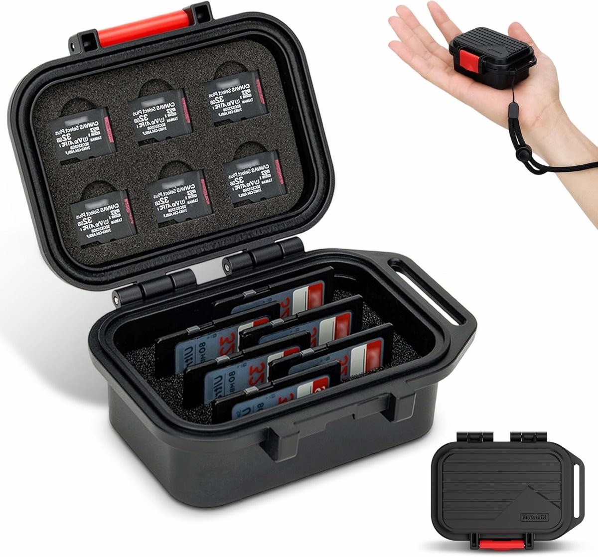 Compacte SD Kaart Houder voor 10 Kaarten - Ideaal voor Fotografie, Opslag en Organisatie