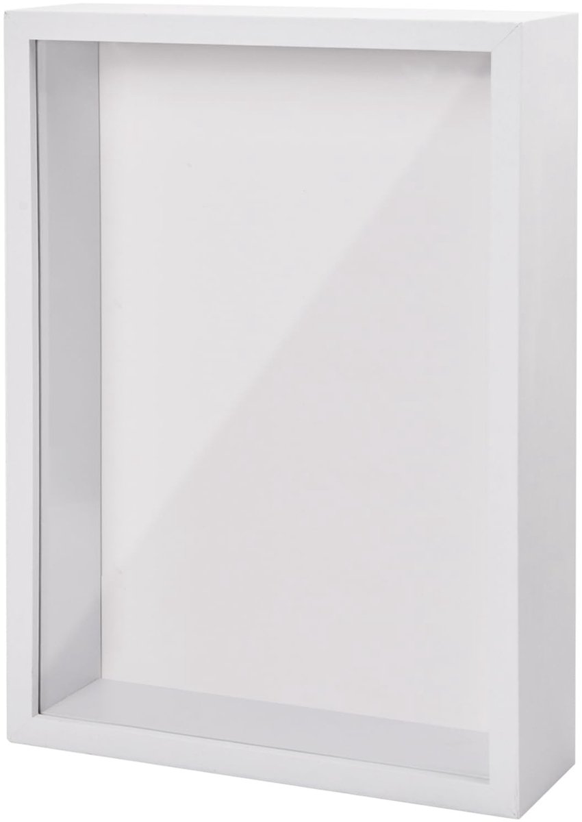 Dailygoody - Shadow Box Frame - Diepe Fotolijst - Perfect voor Ambachten - Wit - Driedimensionale Kunst - Geschikt voor Wanddecoratie - A4 Formaa