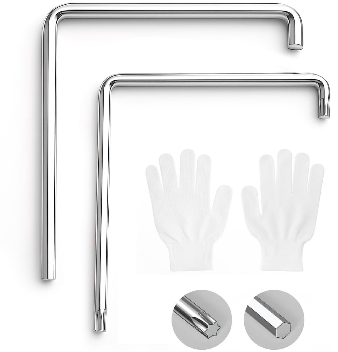 Dailygoody - Instelgereedschapsset - 2 stuks - Precisie afstelsleutel - 4 mm zeskantsleutel - Torx TX15 - Geschikt voor Roto Siegenia Winkhaus