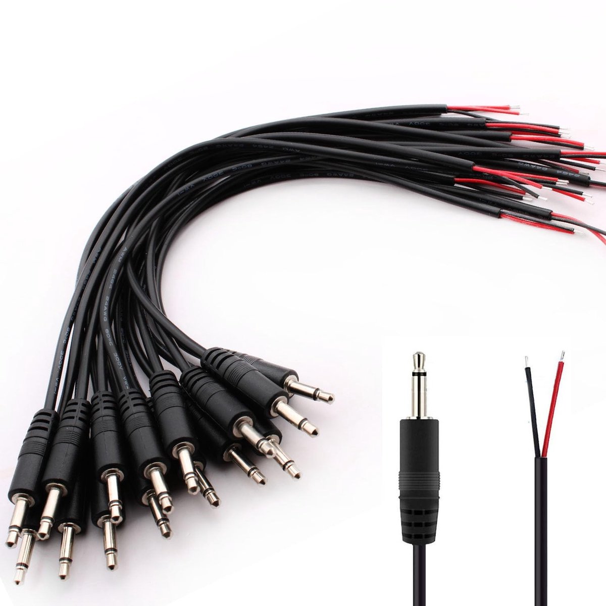 Dailygoody - 15pcs 3.5mm Mono Jack Plug - Ideaal voor Audio Reparatie en Verbinding
