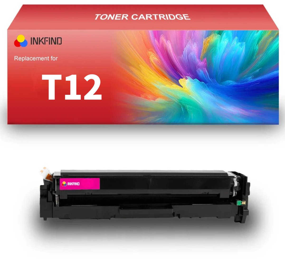 INKFIND T12 Magenta tonercartridge compatibel met CanonT12 T12 Magenta geschikt voor Canon i-SENSYS X C1330/1333 - 1-pack Magenta