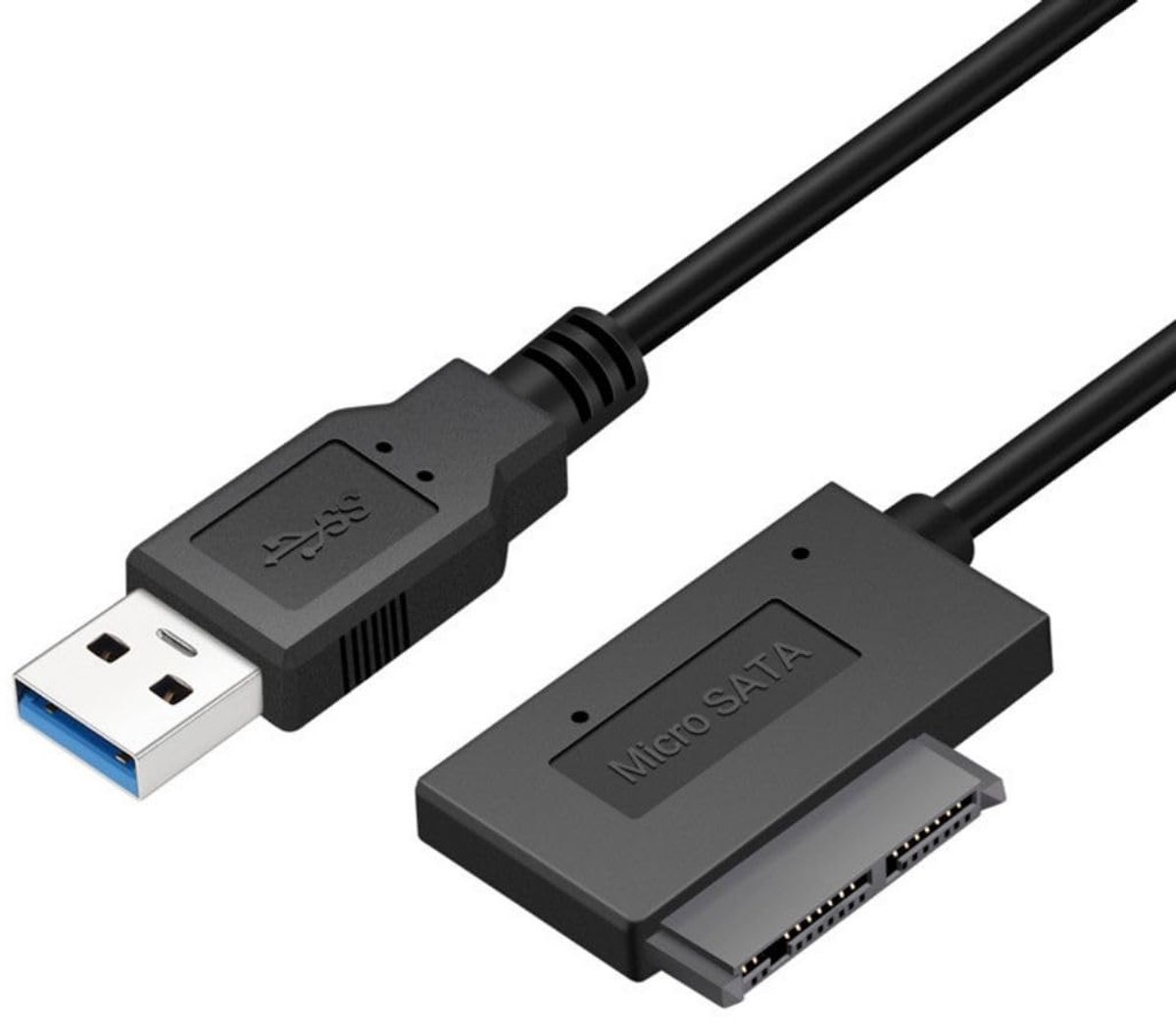 Dailygoody - USB 3.0 naar Micro SATA 7+9 Adapter Kabel - 10cm - 5Gbps Dataoverdracht