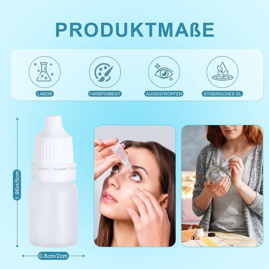 ONF3 - Druppelflessen 5ml - Lege squeeze flessen - Flexibel - Handig voor vloeistoffen - Ideaal voor knutselen - Geschikt voor hobbygebruik van Merkloos — afbeelding 4