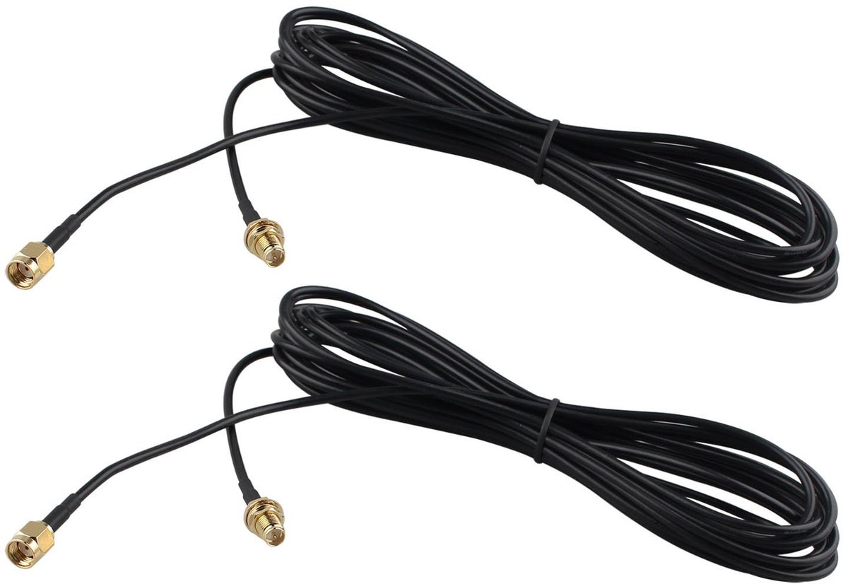 Dailygoody - WiFi Antenne Verlengkabel - 5m Coaxiale Kabel - Hoogwaardige geleiding - Geschikt voor Router - Duurzaam en flexibel