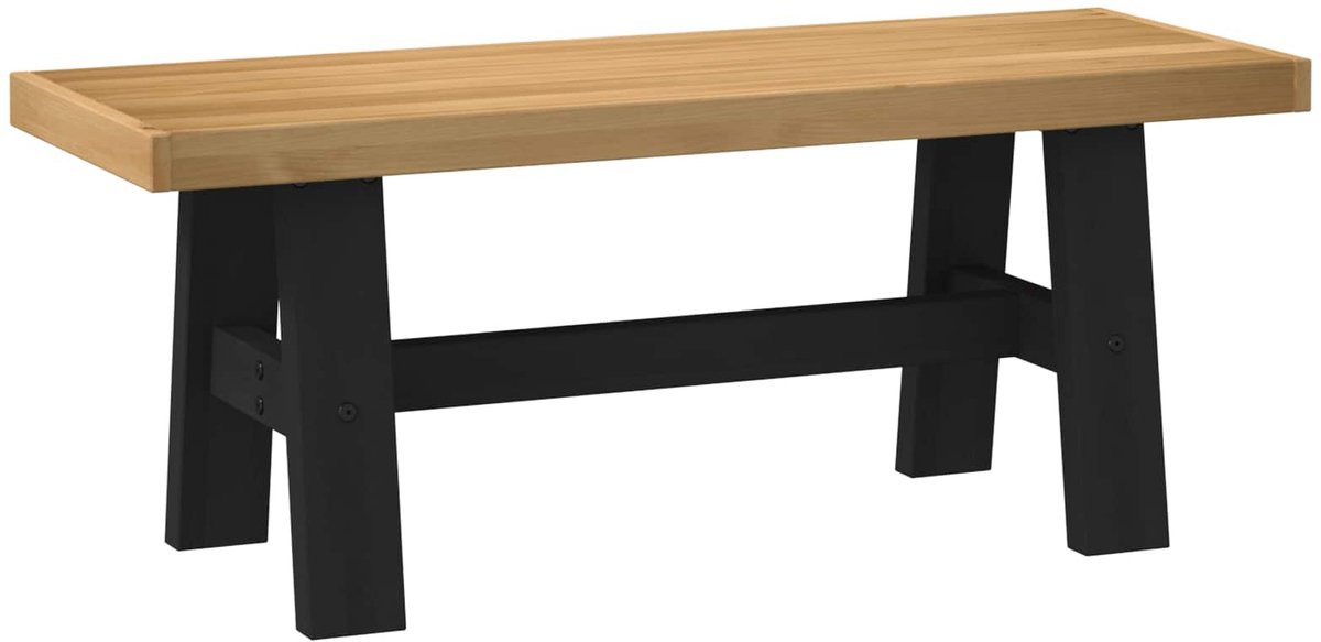 vidaXL Eetbank - NOAIN - 120 - x - 41 - x - 45 - cm - Massief - grenenhout - Naturel