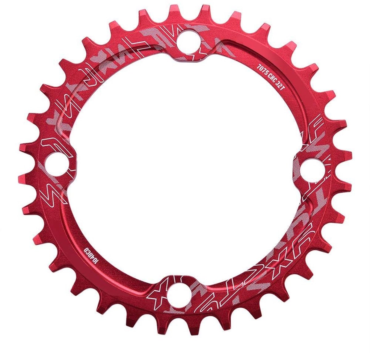 Dailygoody - Mountainbike kettingblad set - 32/34/36/38 T - Ultieme kettingretentie - Rood - Lichtgewicht en sterk - Geschikt voor mountainbikes - Sta