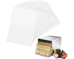 10stuks -siliconen dehydrator vellen -dehydrator vellen - dehydrator - herbruikbare mat van gaas - antiaanbakmat voor het drogen van fruit - Wit - 28*38cm