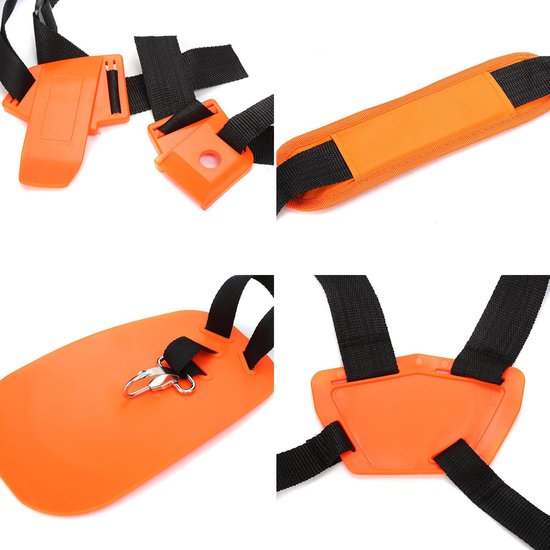 Dailygoody - Trimmer schouderriem - Draagriem voor bosmaaier - Comfortabele tuinervaring - Oranje - Grastrimmerriem - Vermindert vermoeidheid - Geschi... — afbeelding 2
