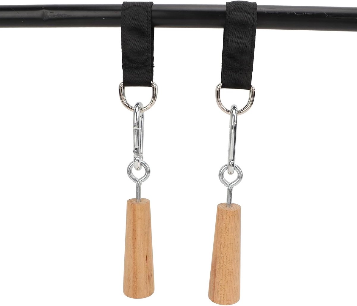 Houten Trekhandvatten voor Krachttraining, Fitness Accessoires voor Pull-Ups, Bouldering en Kettlebells