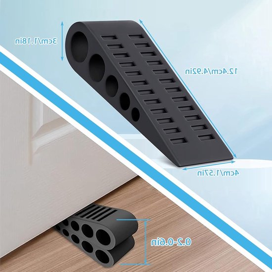 Duurzame en Antislip Deurstopper van Rubber voor Binnen en Buiten, Geschikt voor Alle Oppervlakken, Ideaal voor Thuis, School en Kantoor — afbeelding 5