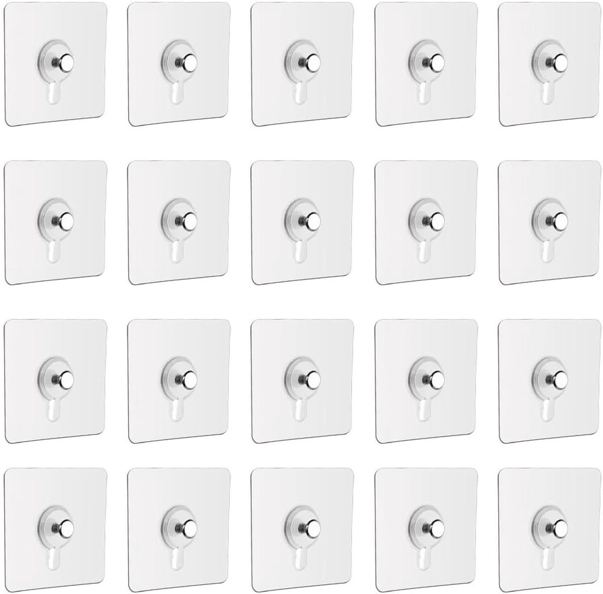 Set van 20 zelfklevende haakjes voor het ophangen van foto's, geen spijkers nodig, ideaal voor muurdecoratie en het bevestigen van accessoires zoals horloges